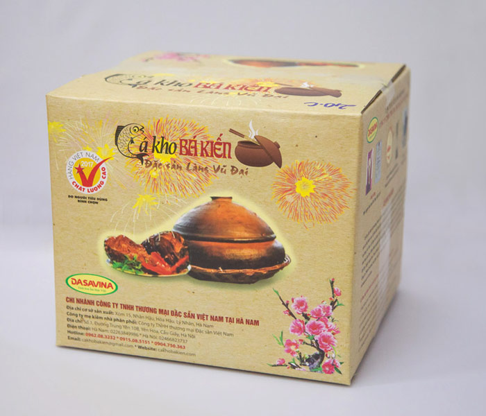 Hộp đựng niêu cá kho Bá Kiến trang nhã
