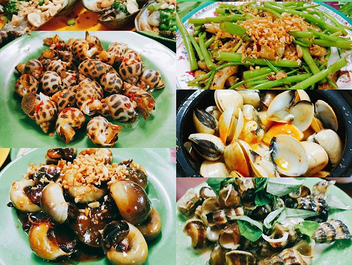 Ốc Sài Gòn nổi tiếng với nhiều loại ốc phong phú, tươi ngon